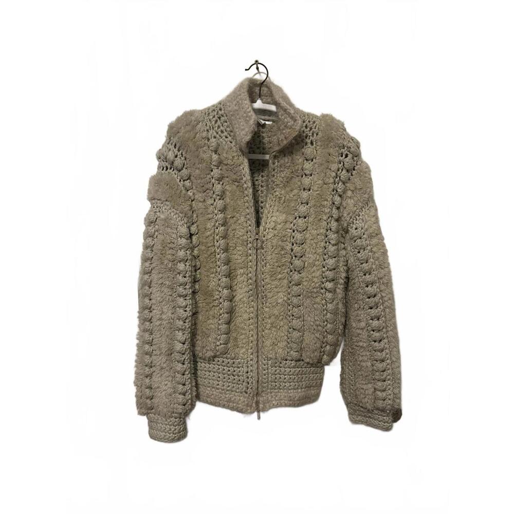 Vintage 80s Thick Double Xip Knit Sweater